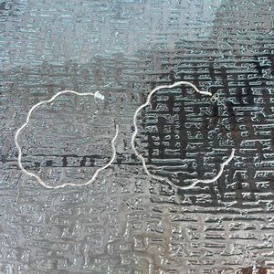 Silver hoop earrings